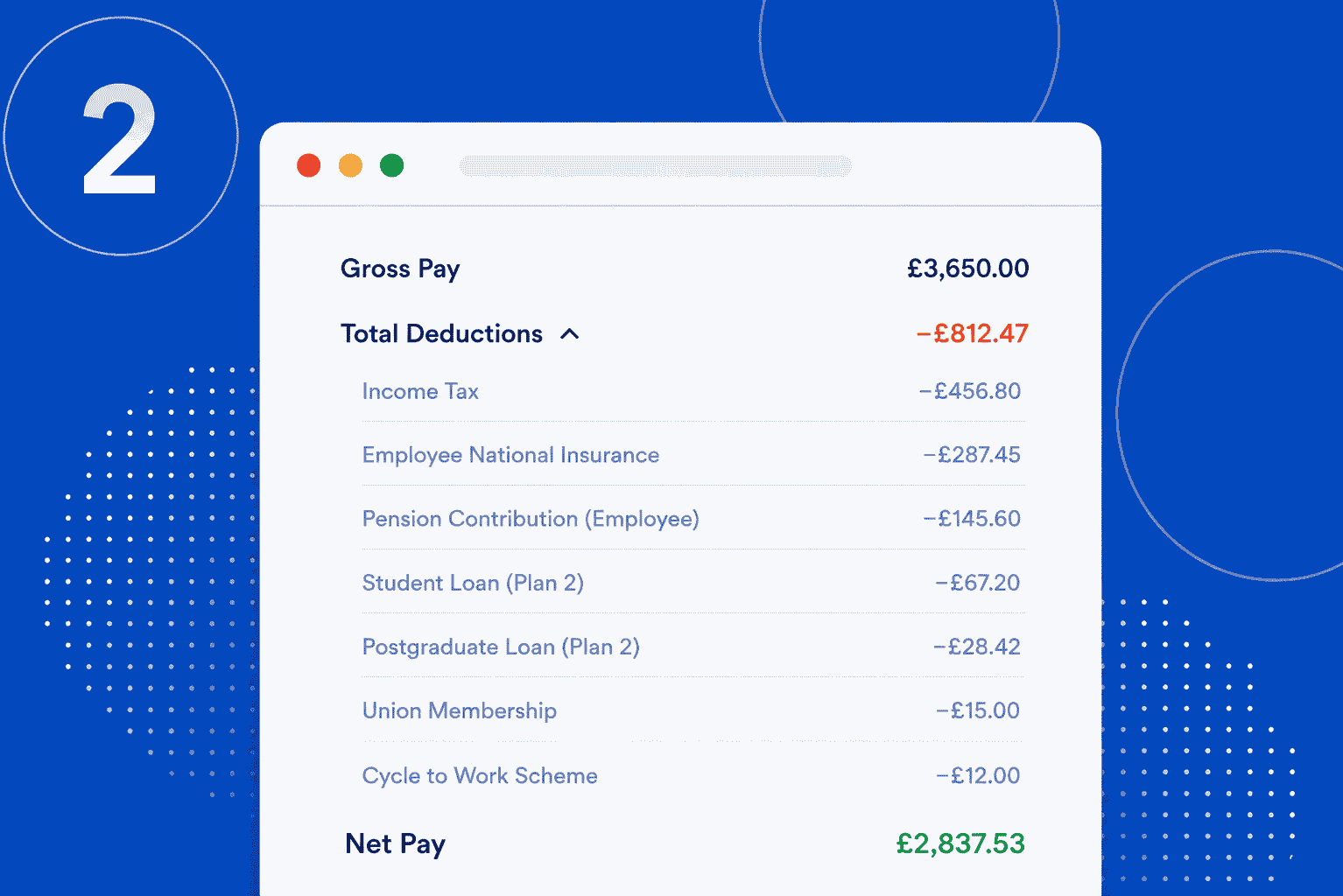 UK payslip maker — enter earnings with PAYE and National Insurance calculations